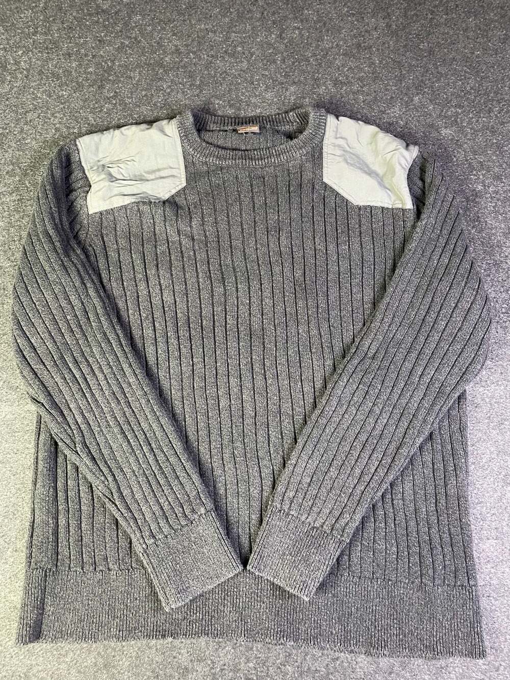 Patagonia Fog Cutter Sweater Size XL Gray Nylon Yoke Ribbed Knit